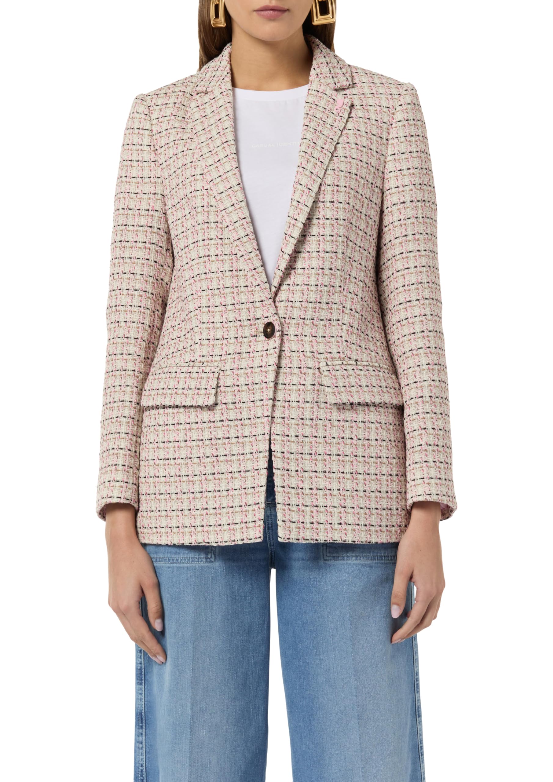 comma-blazer-aus-boucl-blazer-boucl-elegant image 1