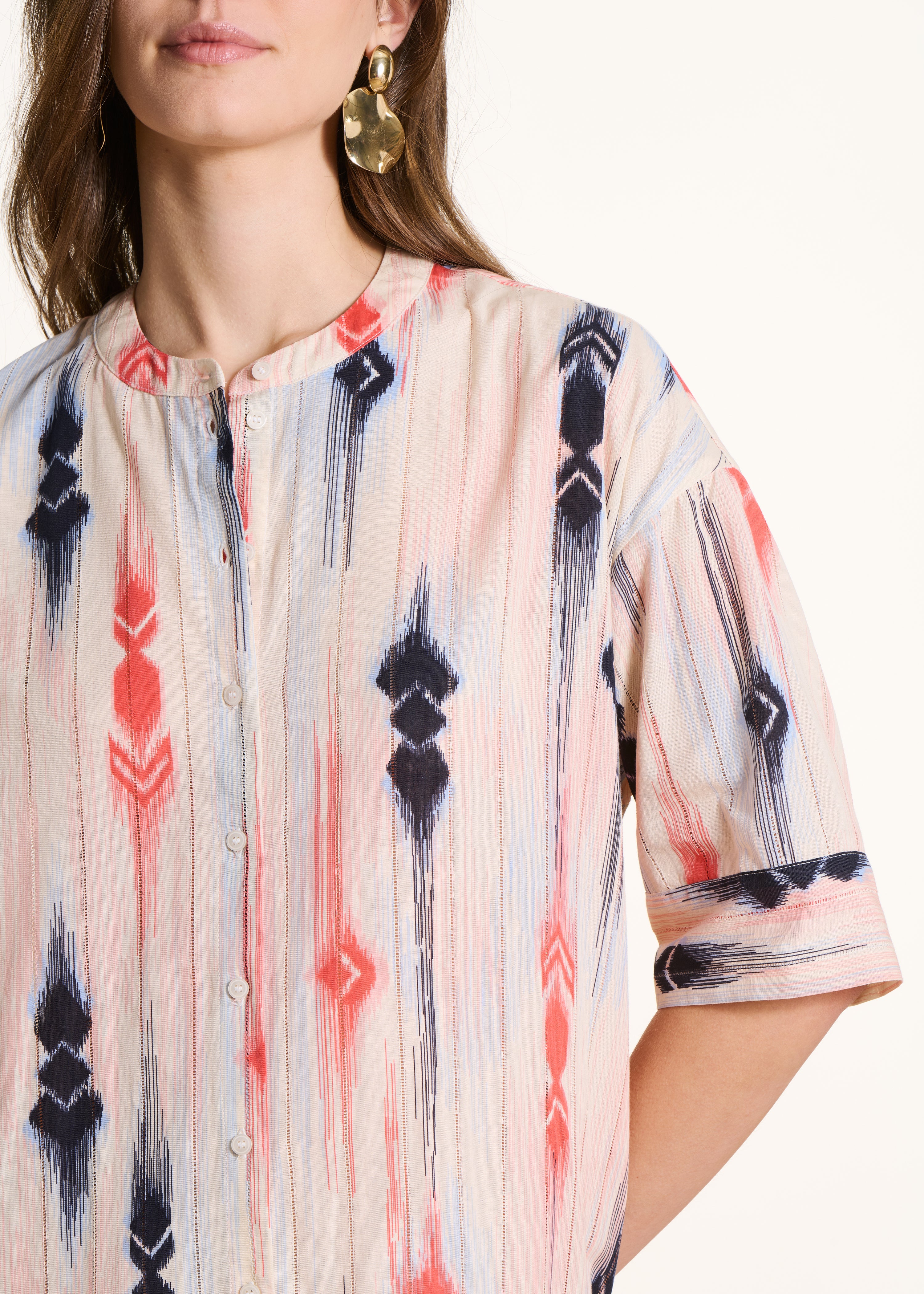 la-f-e-marabout-e-robes-deano-hemdkleid-bio-baumwolle-navy-peach image 5