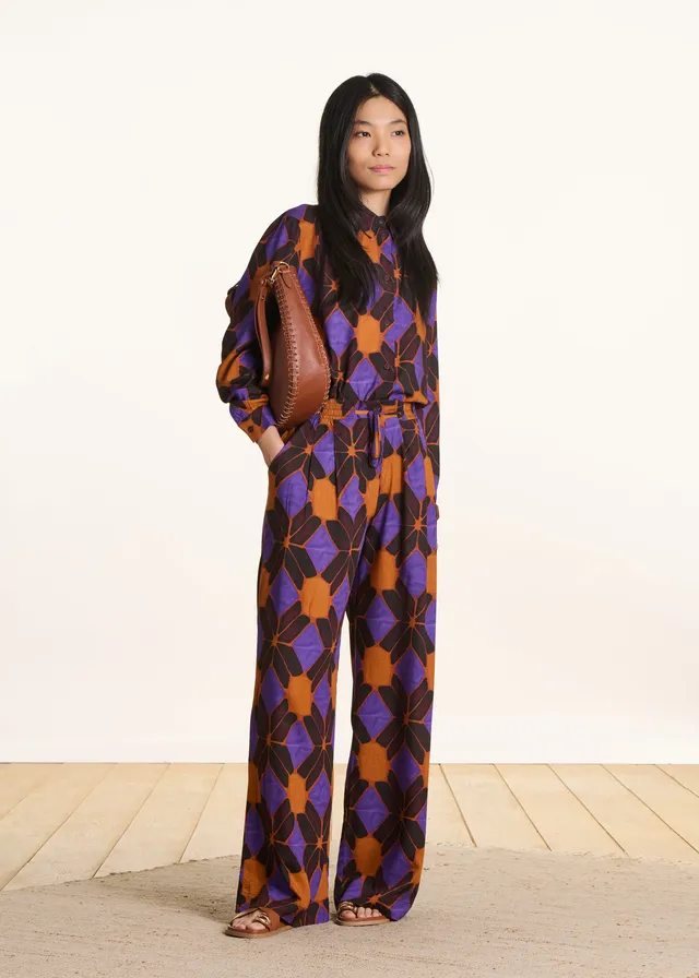 la-f-e-marabout-e-hose-orange-violett-weit-mit-print image 1