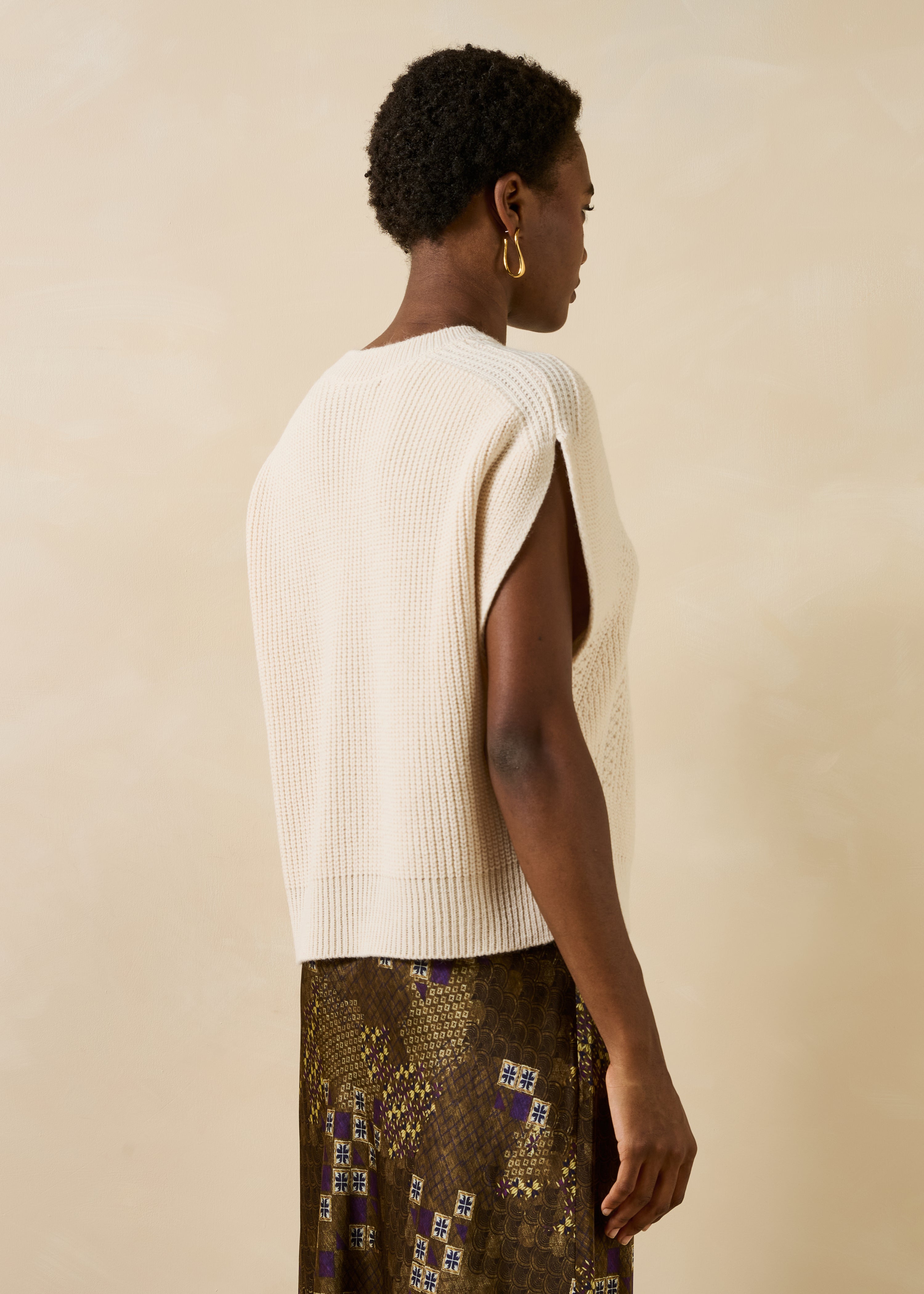 la-f-e-marabout-e-galea-pullover-ecru-wolle-alpaka-kurzarm image 3