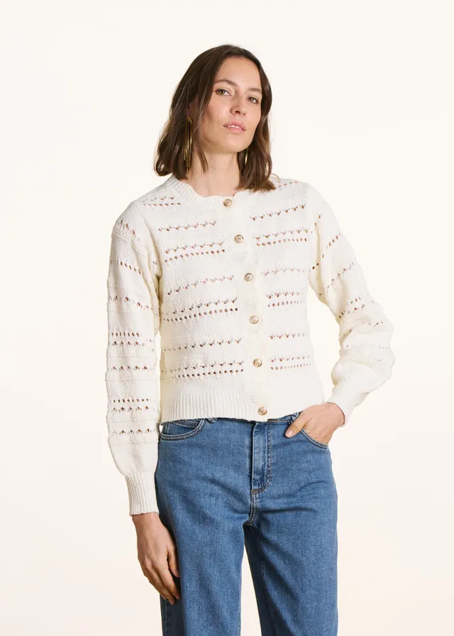 la-f-e-marabout-e-florica-strickweste-ecru-ajour-kn-pfe image 1