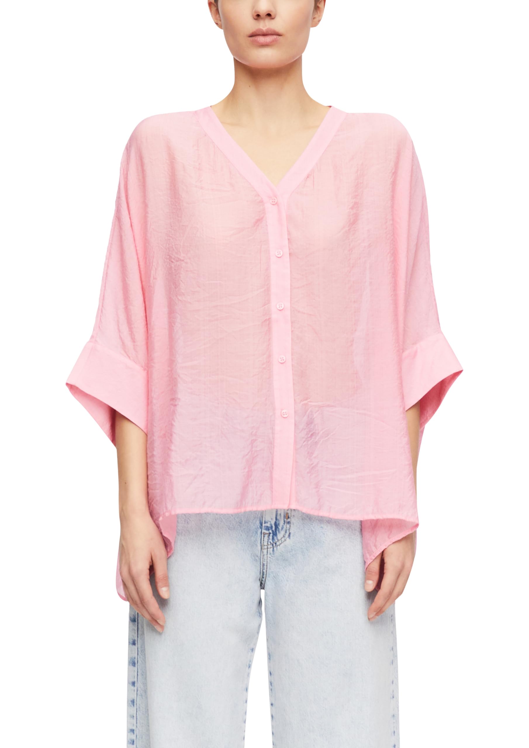 comma-ponchos-poncho-bluse-l-helles-beige-chiffon image 7