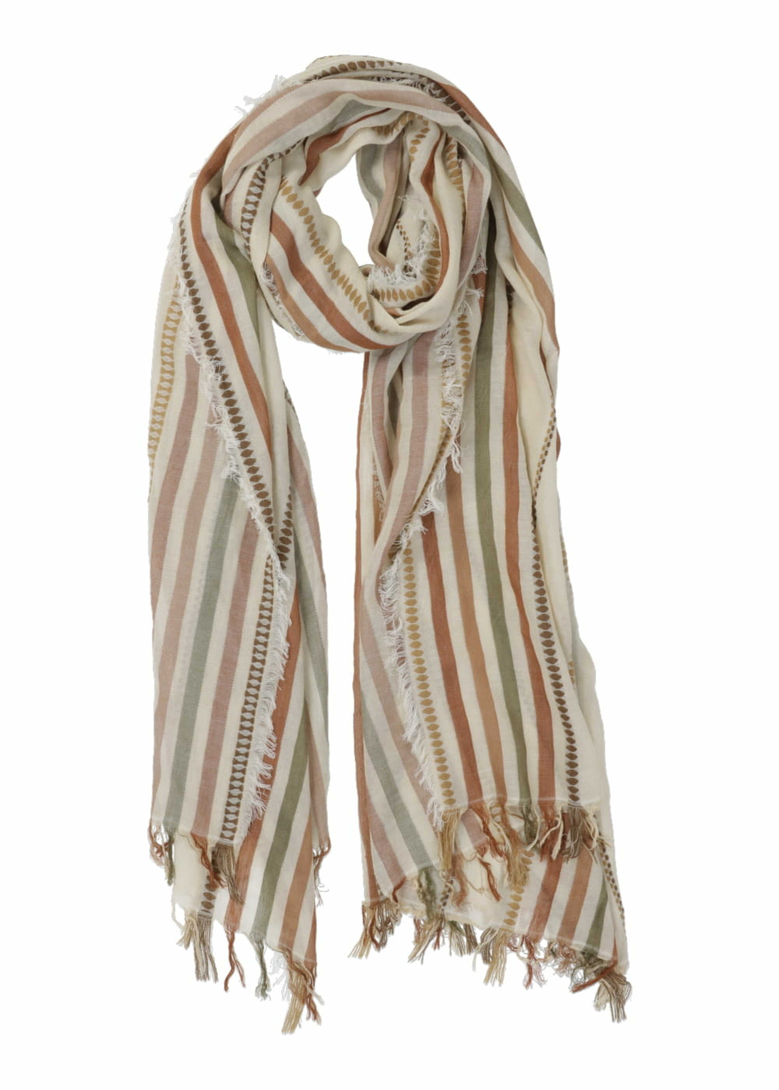 la-f-e-marabout-e-foulard-baumwollschal-beige-tu-feinstreifen image 4