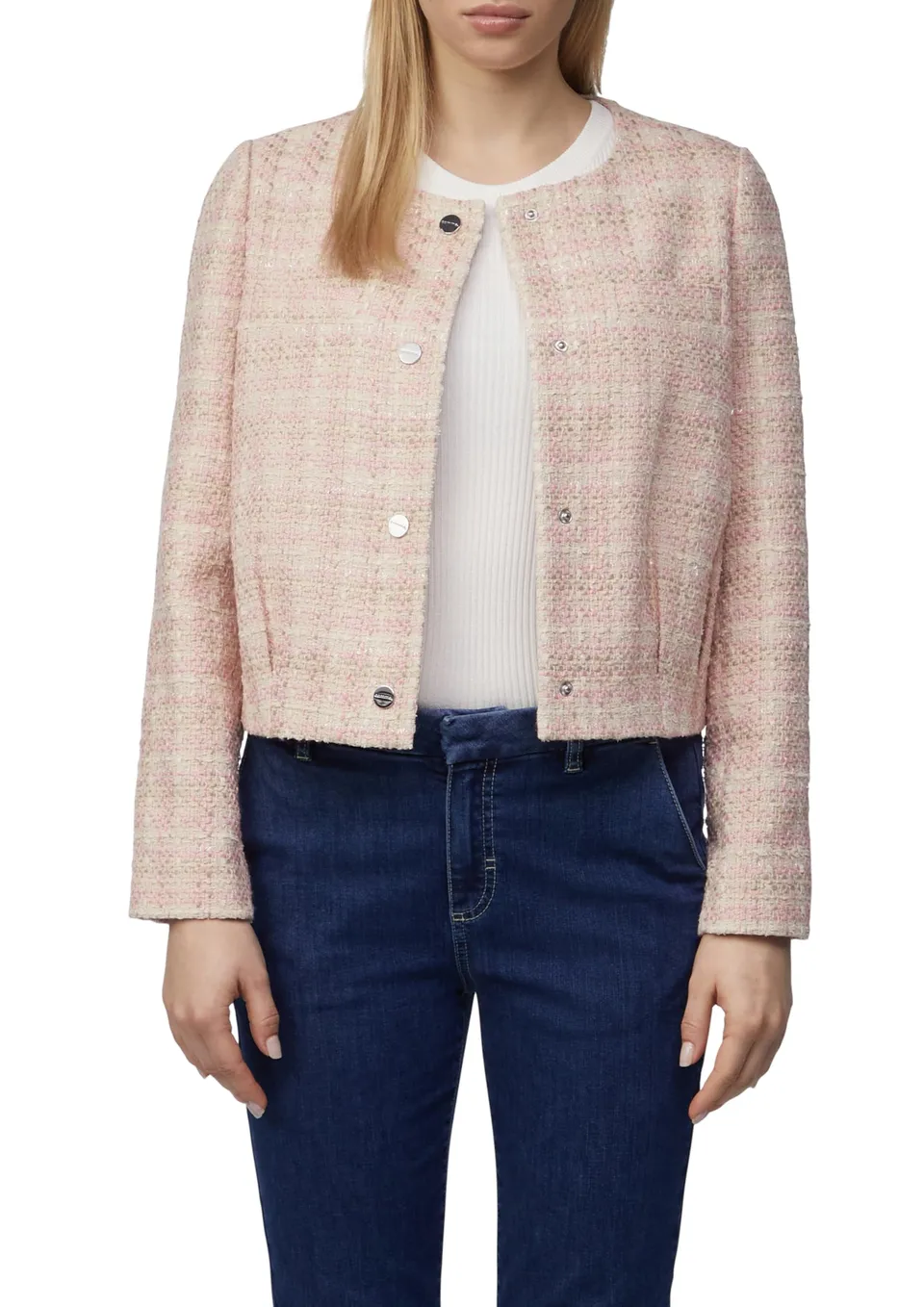 comma-tweed-jacke-boxy-fit-rundhals image 1