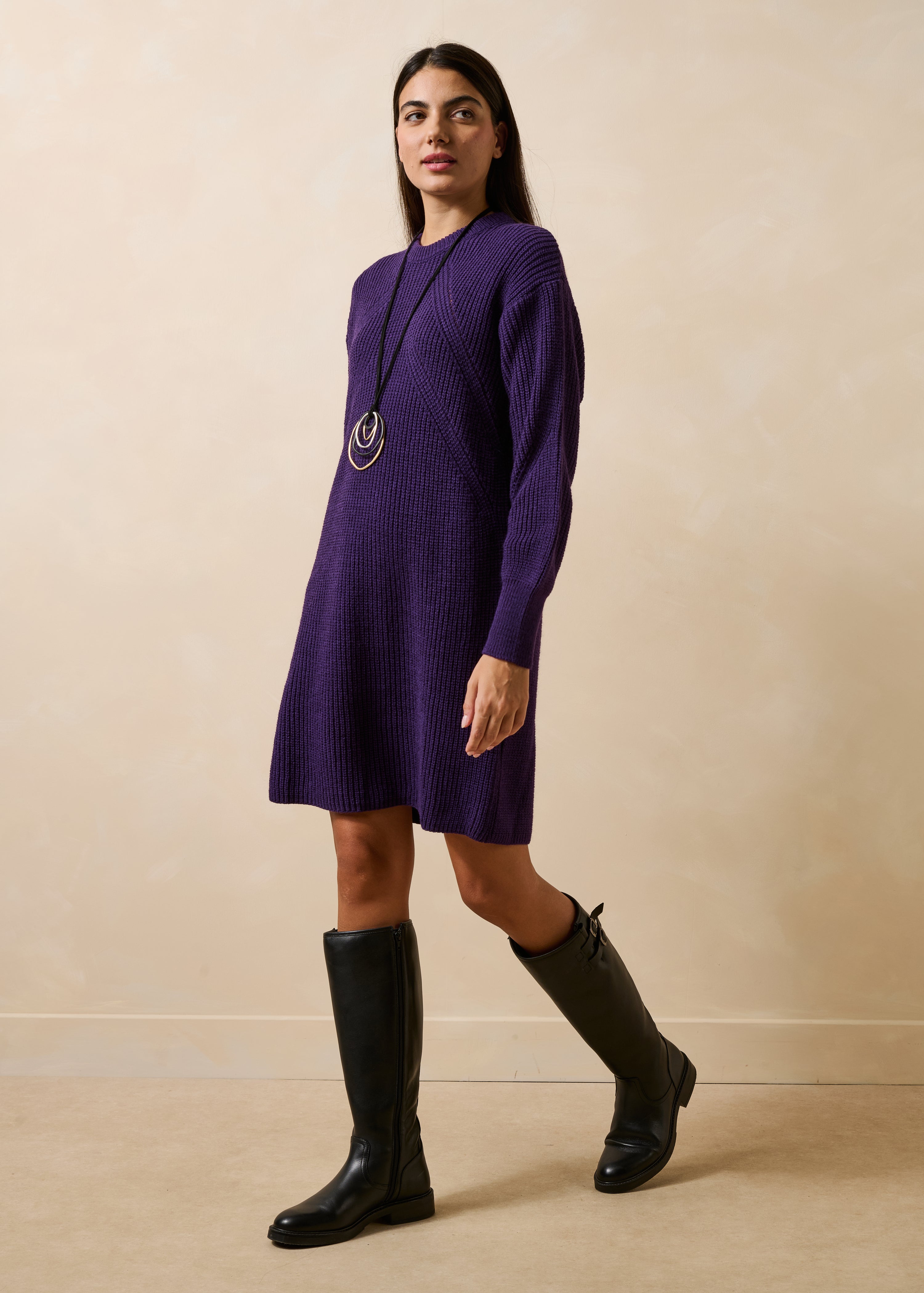 la-f-e-marabout-e-godoy-strickkleid-violett-wolle-alpaka image 1