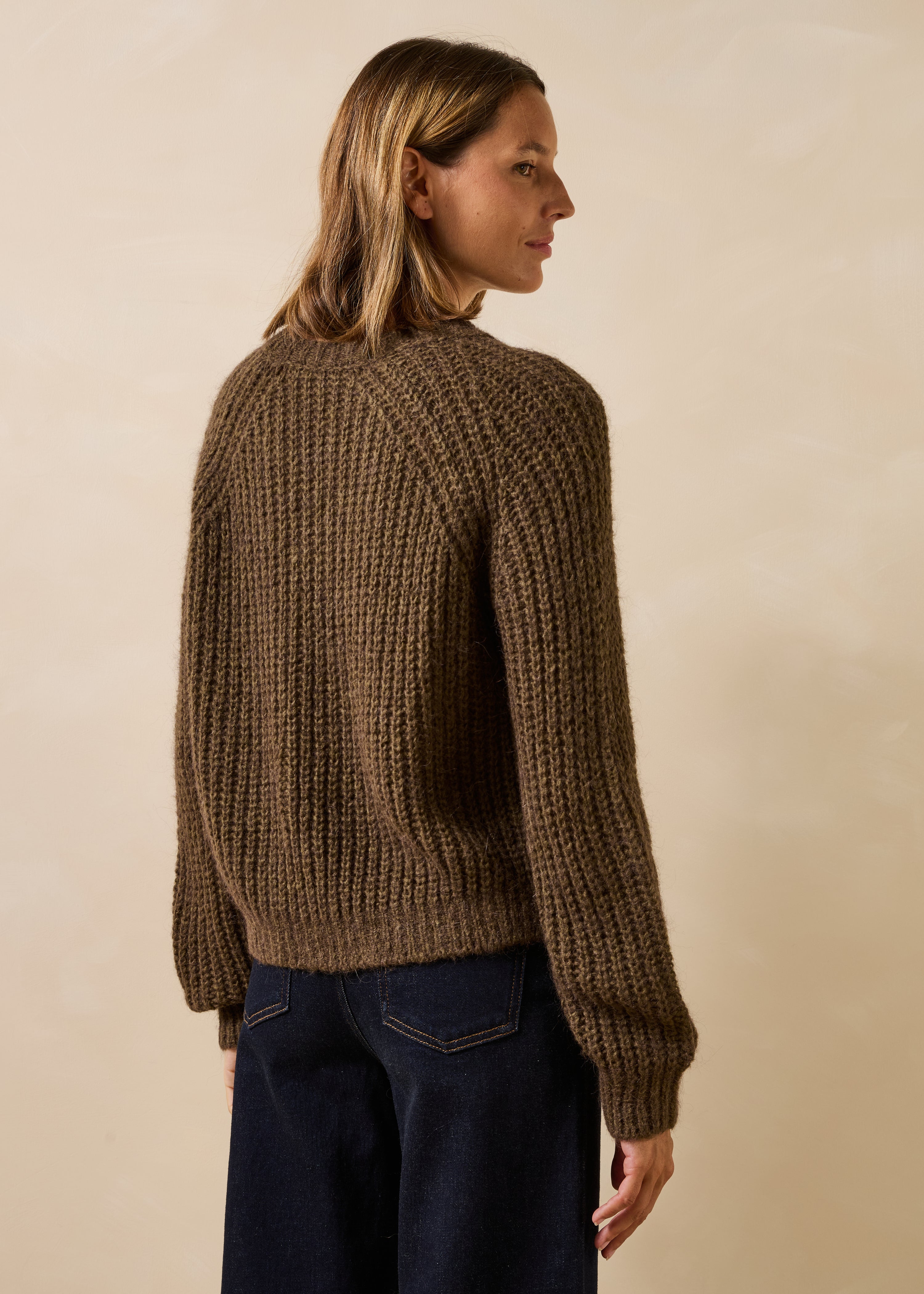 la-f-e-marabout-e-guilio-pullover-damen-khaki-alpaka image 3