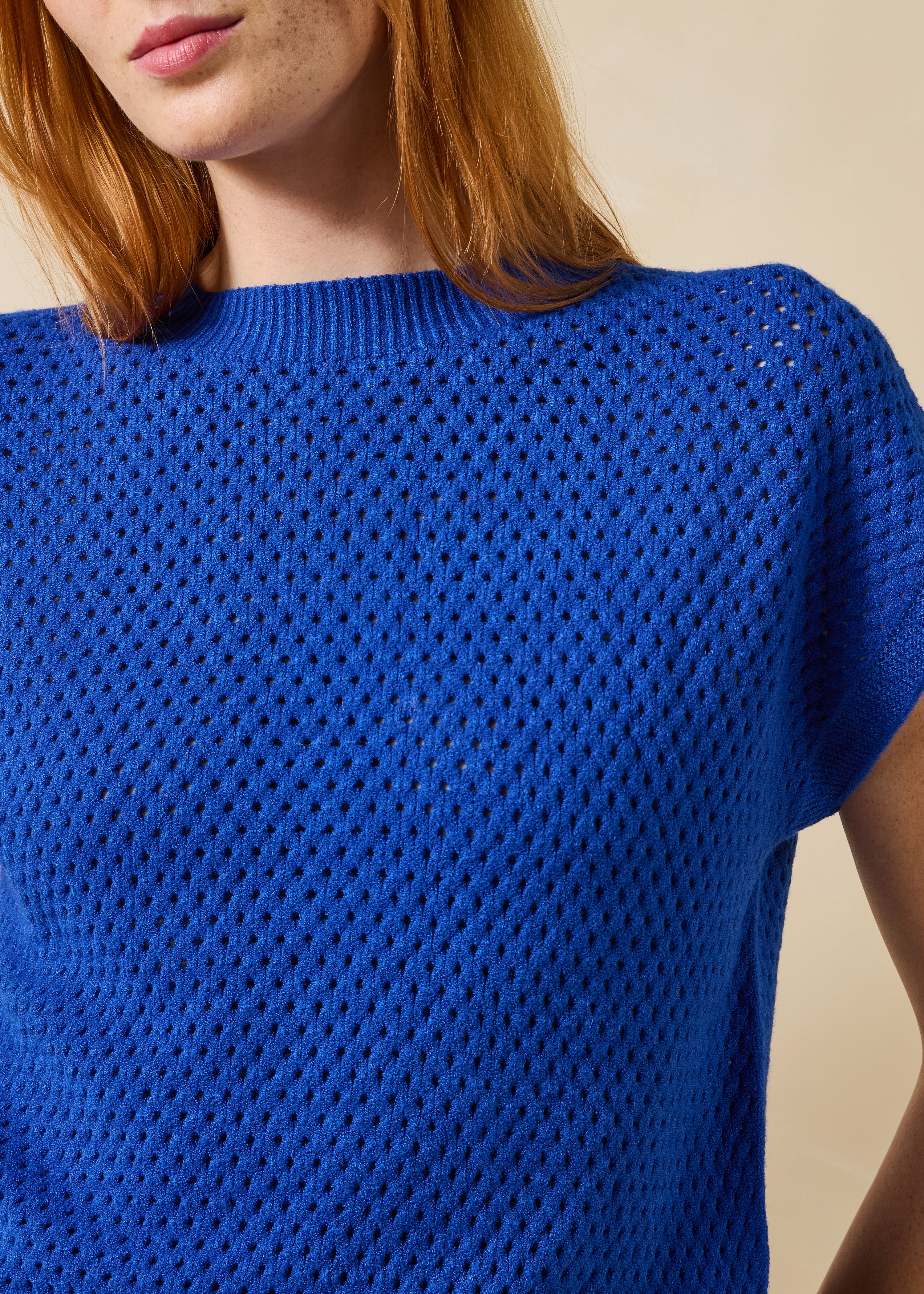 la-f-e-marabout-e-ginna-pullover-k-nigsblau-ajour-kurzarm image 5
