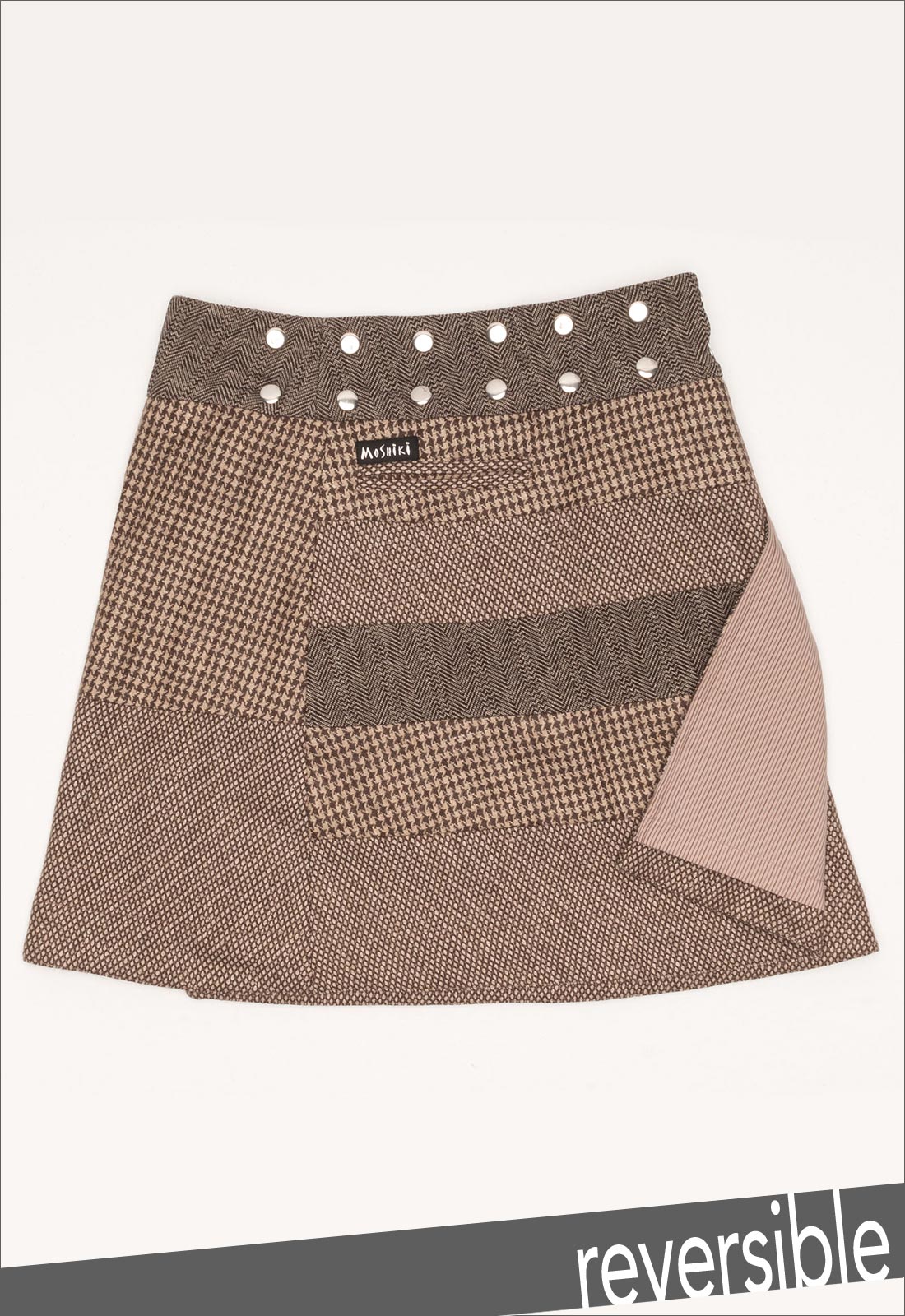 moshiki-hot-cookie-30-tweed-wickelrock-48-cm-gestreift image 1