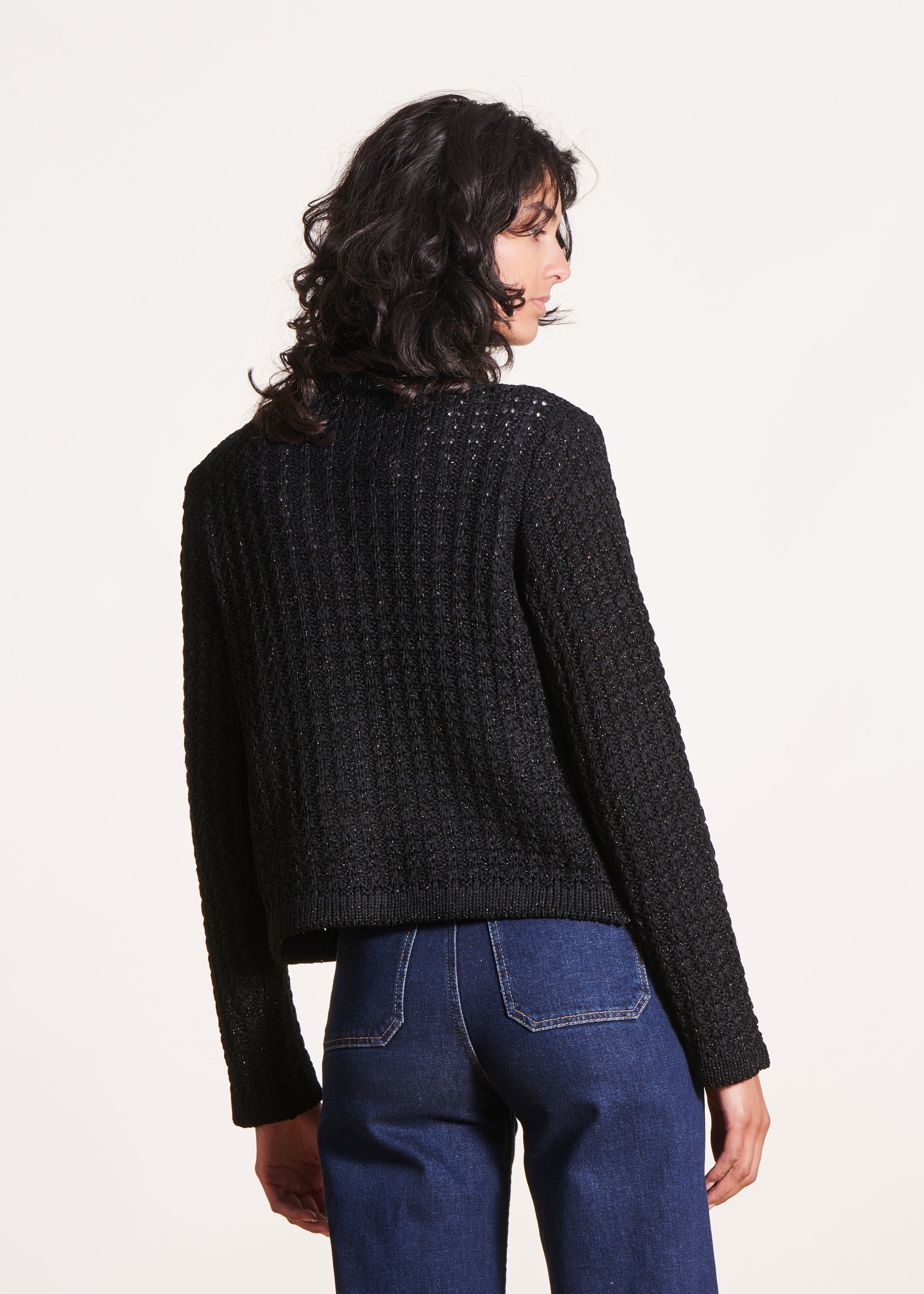 la-f-e-marabout-e-dorila-cardigan-schwarz-kurz-gl-nzend image 3