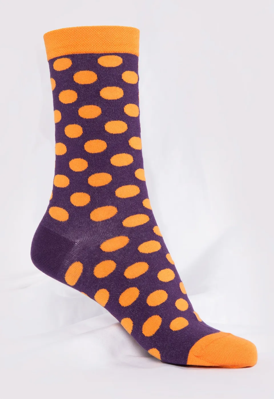 moshiki-yofi-tofi-dots-socken-biobaumwolle-purple-orange-37-43 image 1