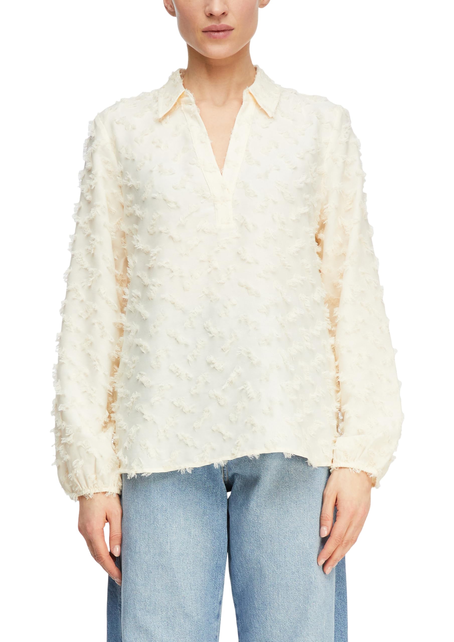 comma-jacquard-bluse-3-d-struktur-gr-46 image 1