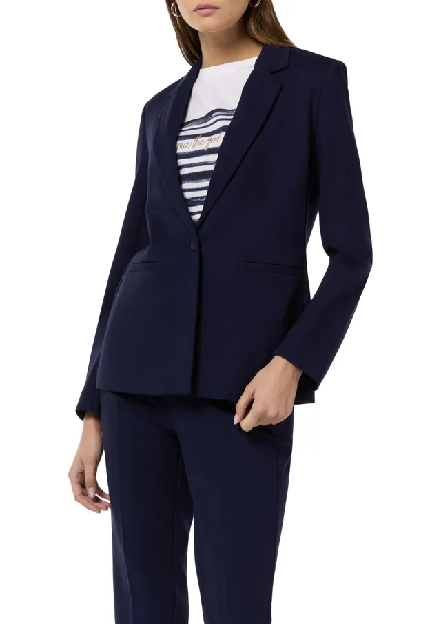 comma-jersey-blazer-gr-e-34-navy-stretch image 1