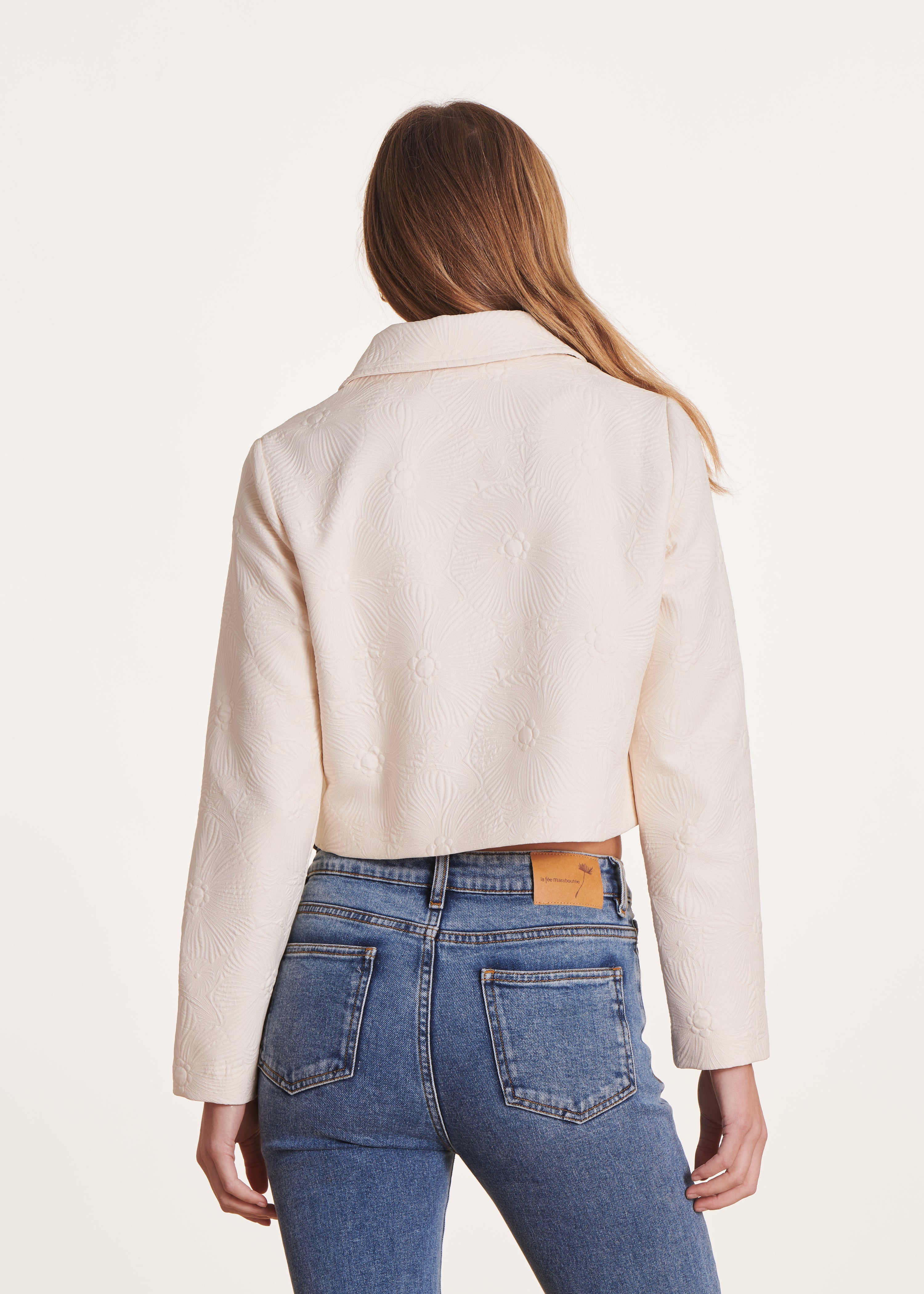 la-f-e-marabout-e-douli-jacke-ecru-jacquard-kurz image 3