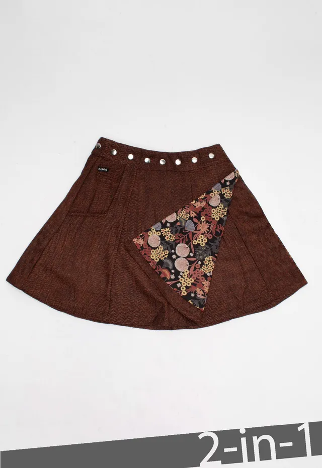 moshiki-hot-cookie-71-wickelrock-45-cm-tweed-wendbar image 1