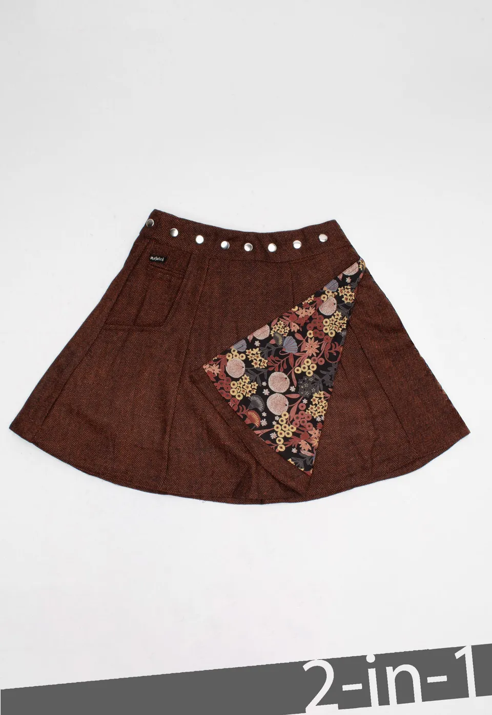 moshiki-hot-cookie-71-wickelrock-45-cm-tweed-wendbar image 1