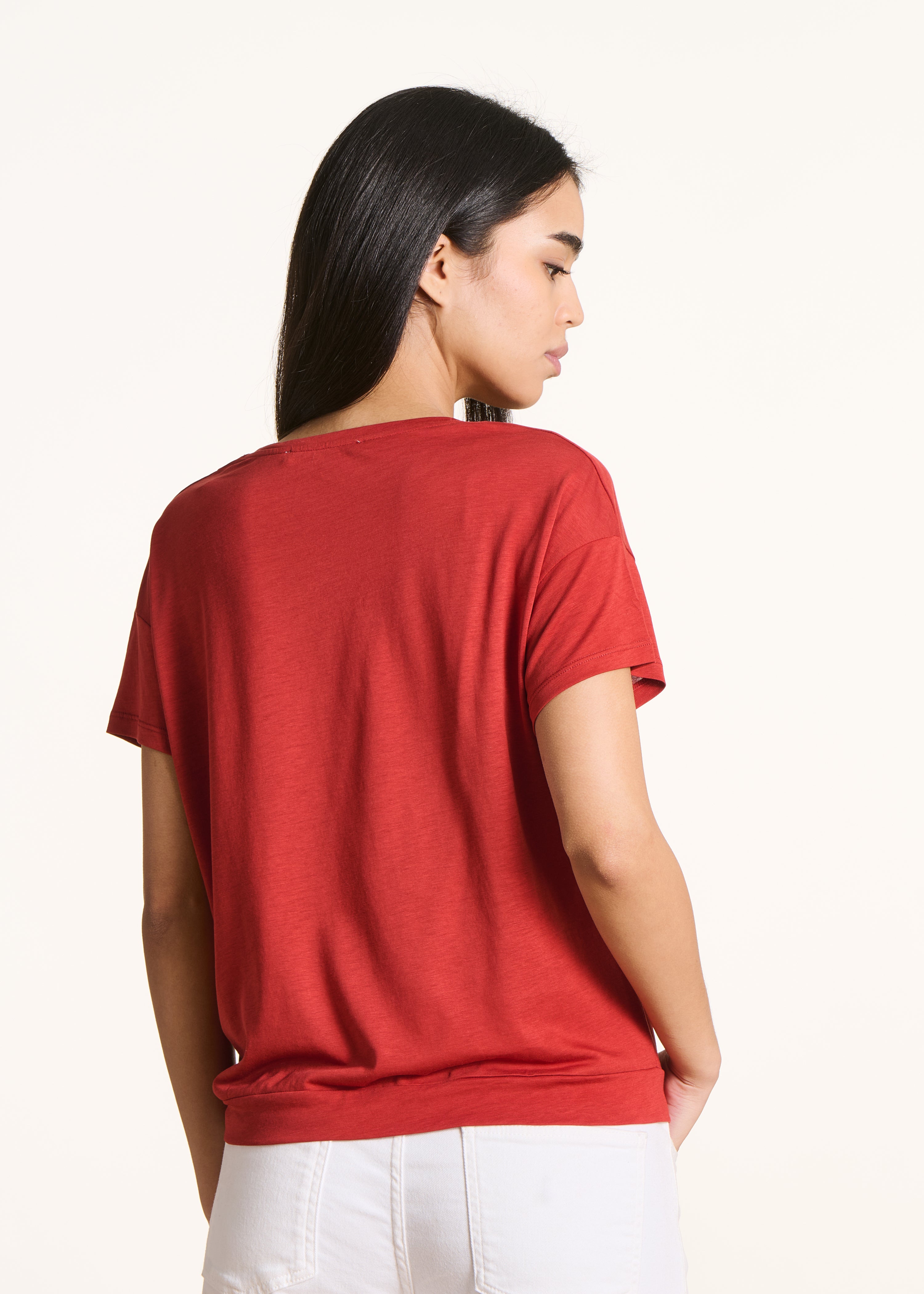 la-f-e-marabout-e-velsi-t-shirt-rot-lyocell-xs image 3