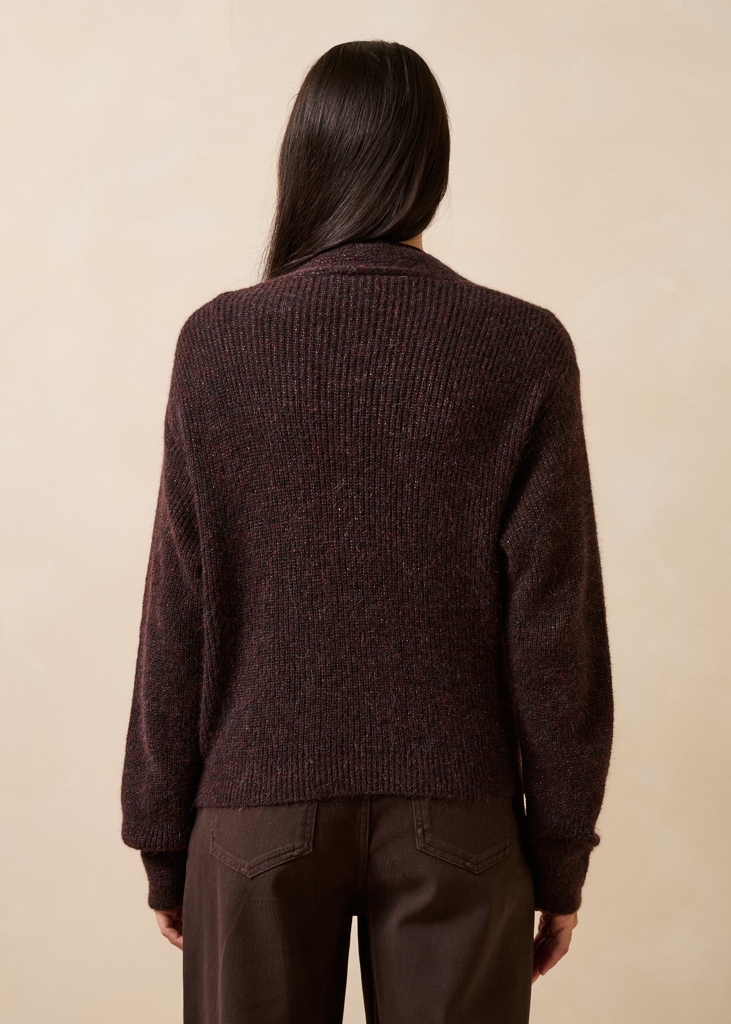 la-f-e-marabout-e-gorgeti-strickweste-damen-braun-wolle image 3